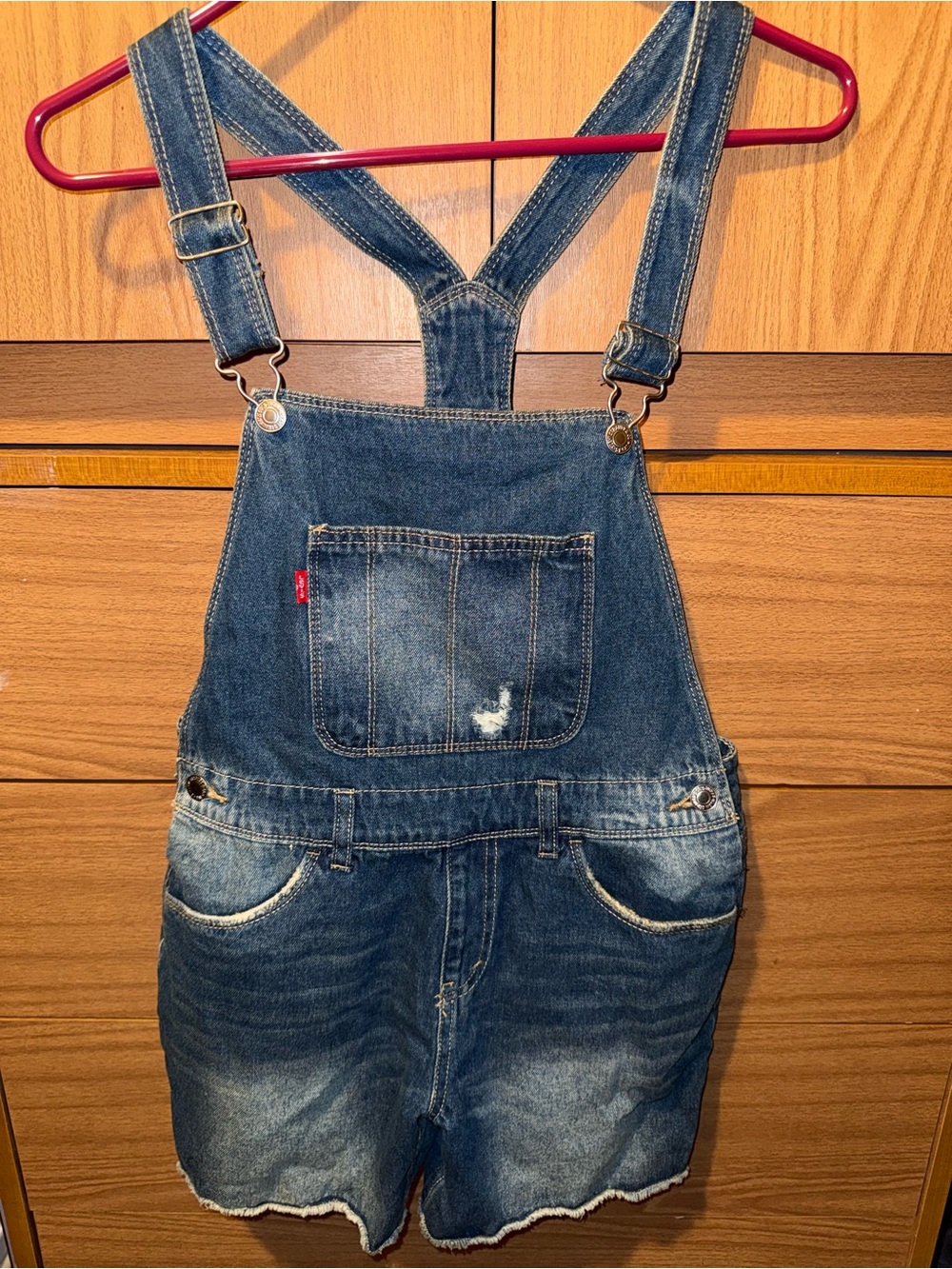 Levi's Denim Overalls Shorts kids Size 16